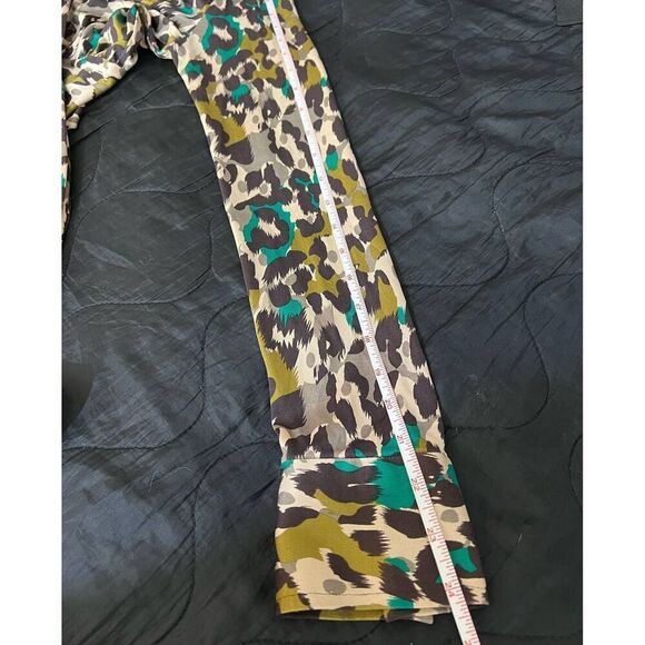 DIANE VON FURSTENBERG Top SZ 6 Vintage Silk Jersey Leopard Animal Print 70s Wrap - Picture 11 of 14